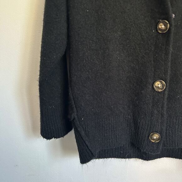 Free People Oversized Eucalyptus Button Up Cardigan Black Size XS - Picture 7 of 10